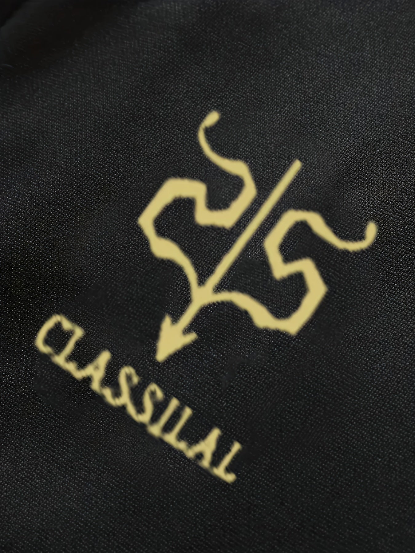 Men's Polyester Long Sleeve Sports Suit with Collared Neck and Print for Spring and Autumn