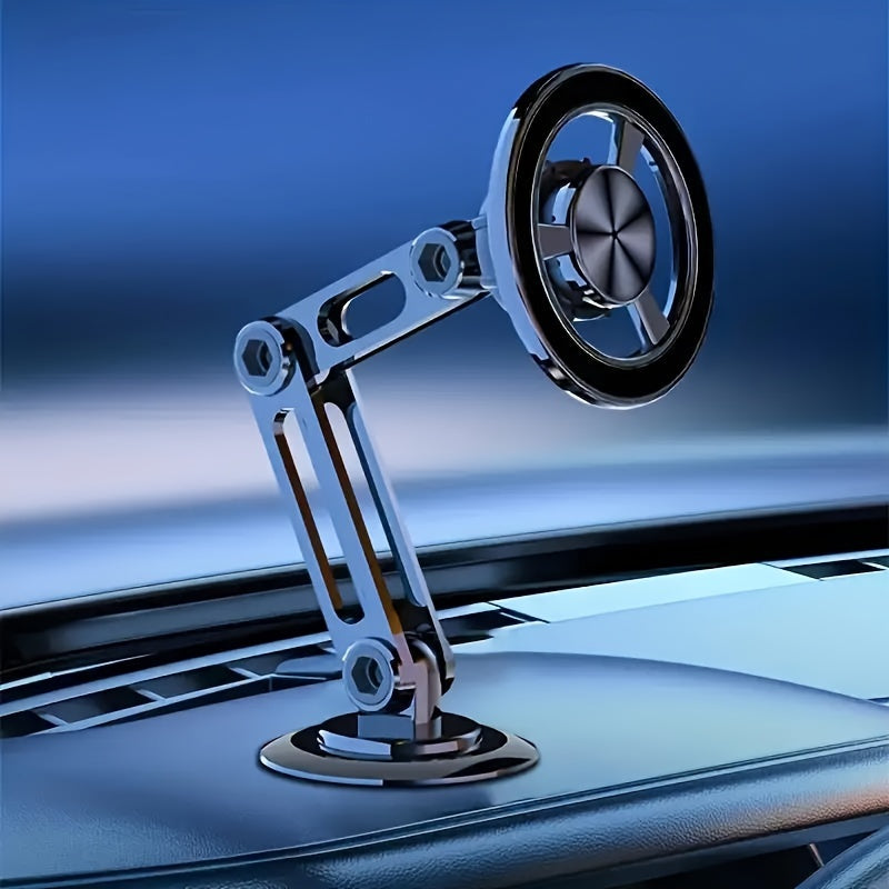 Aluminum Car Phone Mount with Magnetic Grip, Dashboard Holder, Waterproof