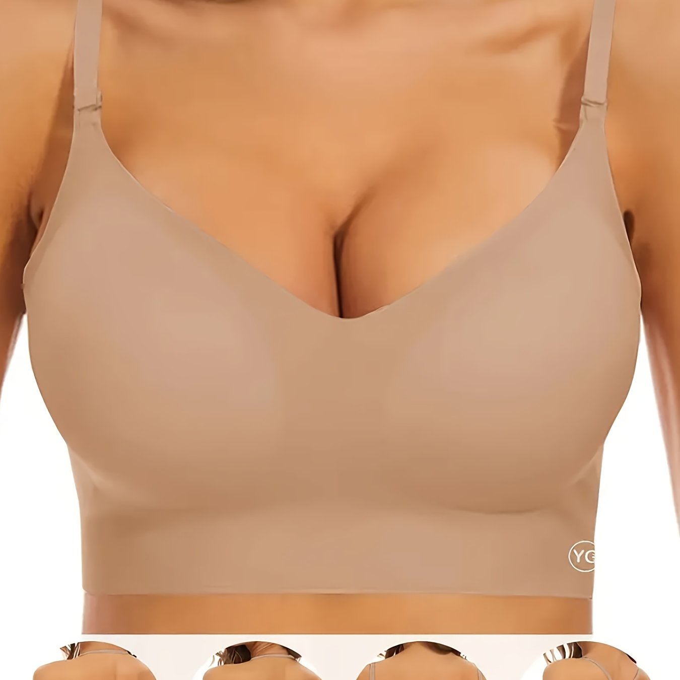 Women's Seamless Wireless Cami Bra with Push-Up Support Lingerie
