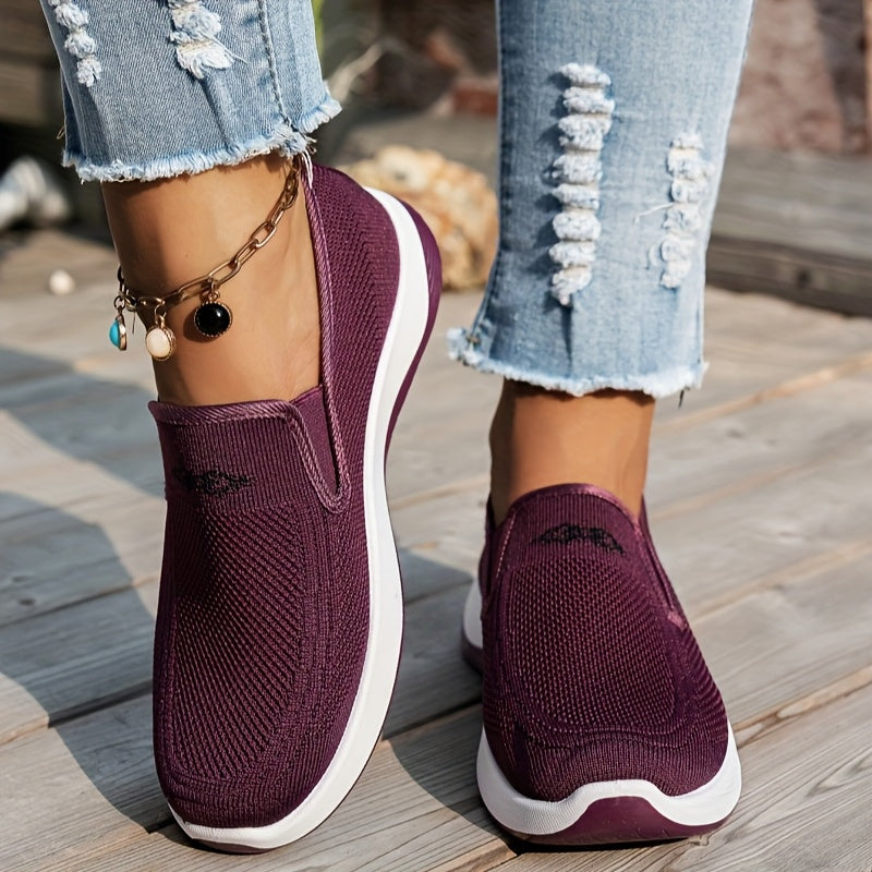 Women Slip-On Loafers Breathable Mesh Casual Shoes for Walking and Daily Wear