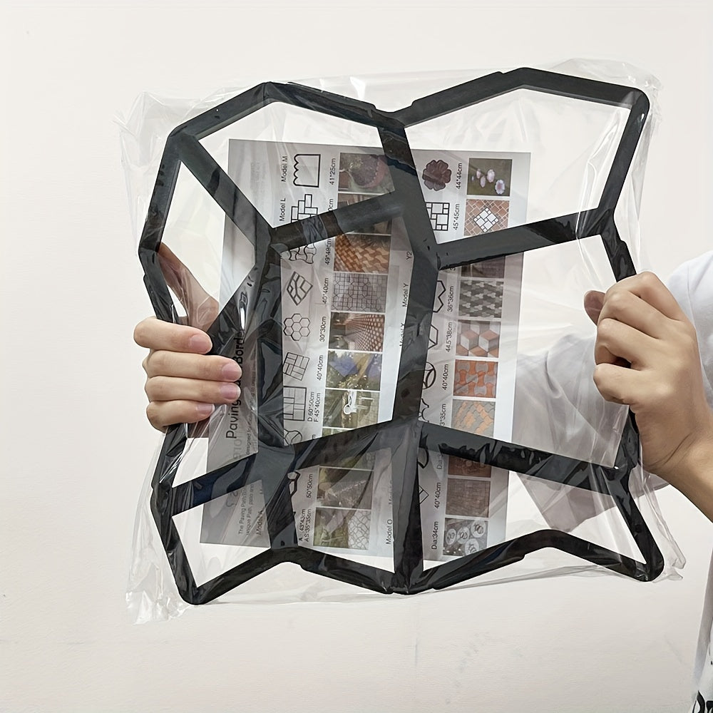 DIY Garden Path Mold Plastic Cement Molding Tool for Outdoor Stone Textures