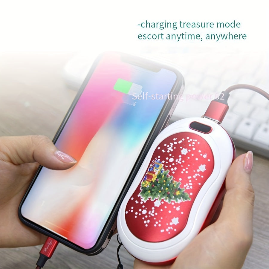 Dual-Sided Hand Warmer Vibration Massager with Adjustable Temperatures USB Rechargeable Long Battery
