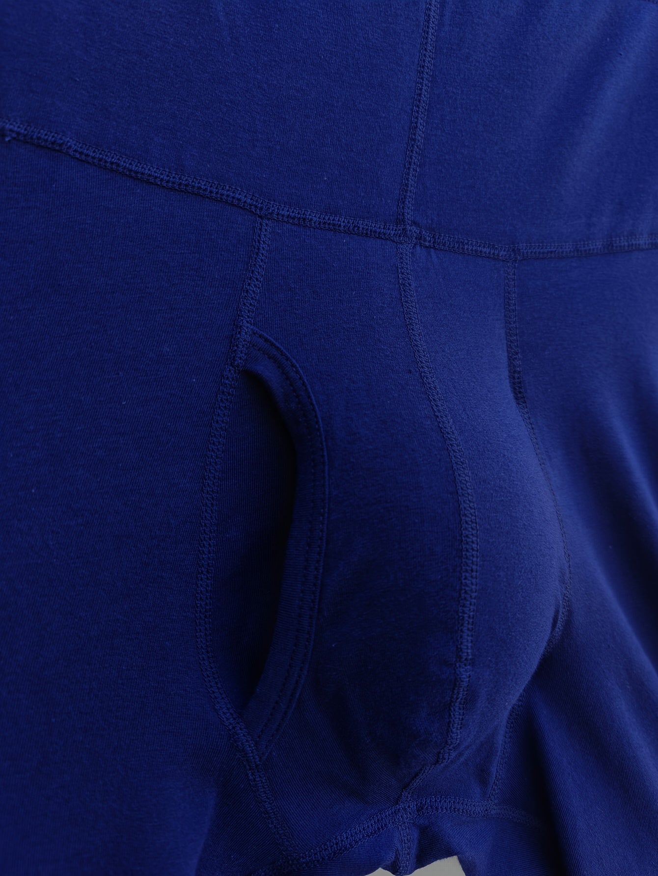 Men's High-Waisted Long Boxer Briefs Breathable Cotton with Front Opening Extended Leg in Black Gray Blue