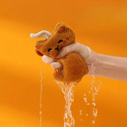 Qiziqarli mushuk barmoq sochiq, mustahkam polyester matodan tayyorlangan, oshxona yoki hammomda foydalanish uchun tez quriydigan va namni yaxshi so'radigan, qiziqarli multfilm dizayni va koral to'quv tikuvlari bilan.