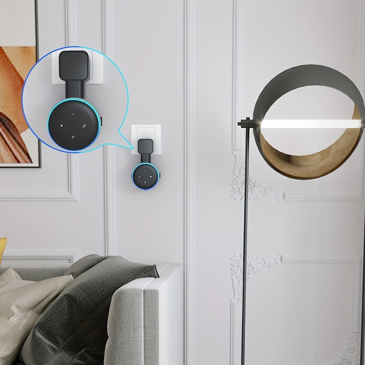 Wall Mount Holder for Echo Dot 3rd Gen Smart Home Cable Management Space Saver