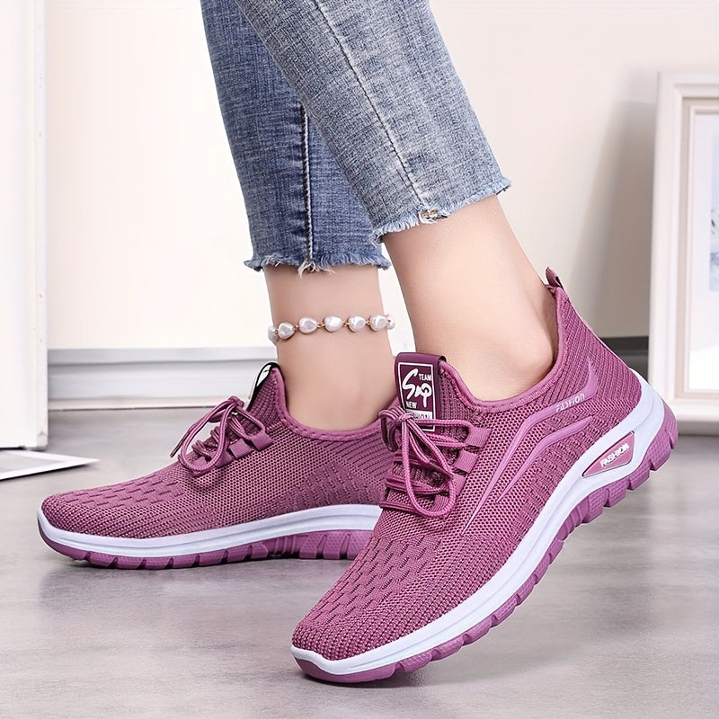 Women's Fashion Sneakers Soft Sole Breathable Fabric Casual Athletic Shoes
