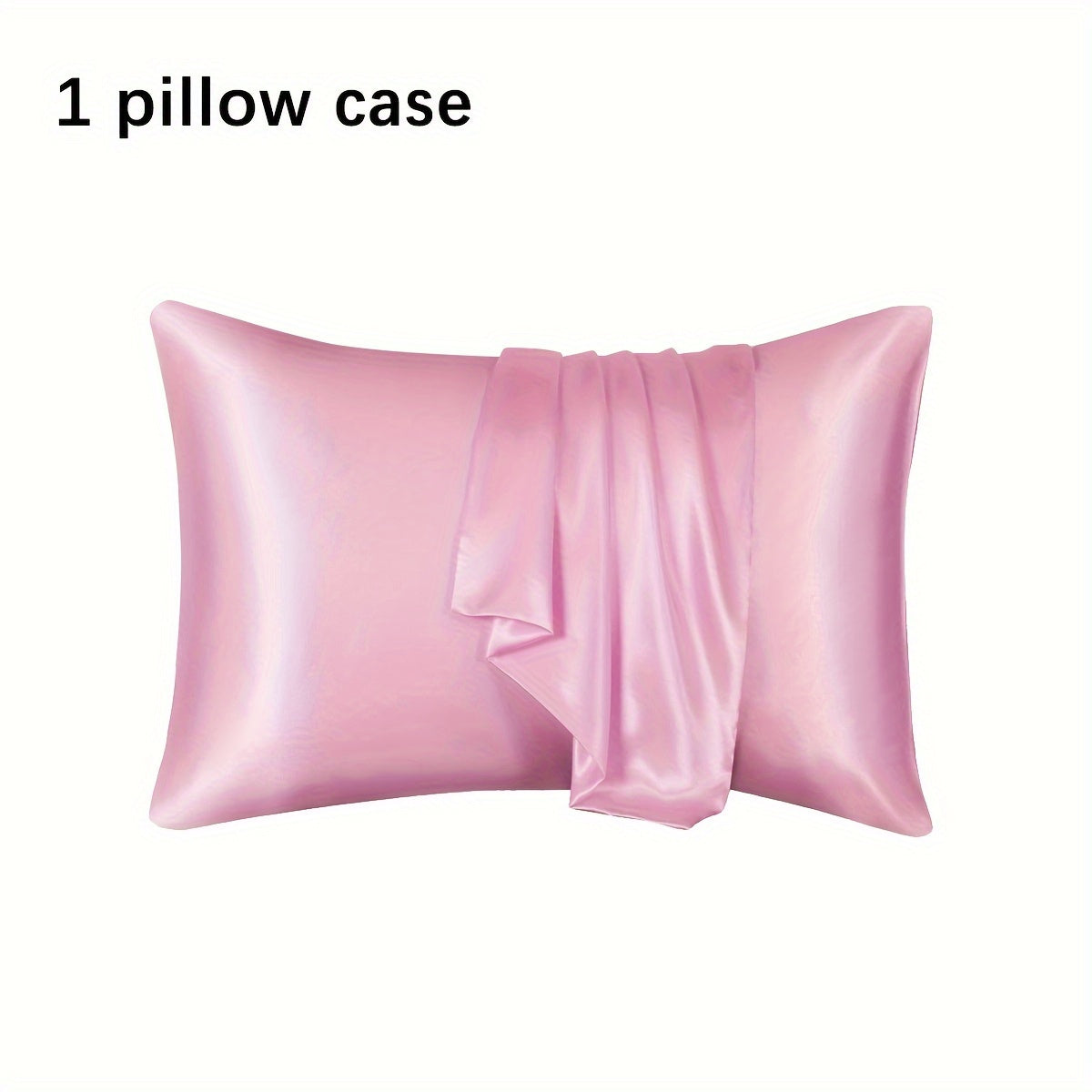 Silky Soft Satin Pillowcase Breathable Skin-Friendly Cooling Solid Colors