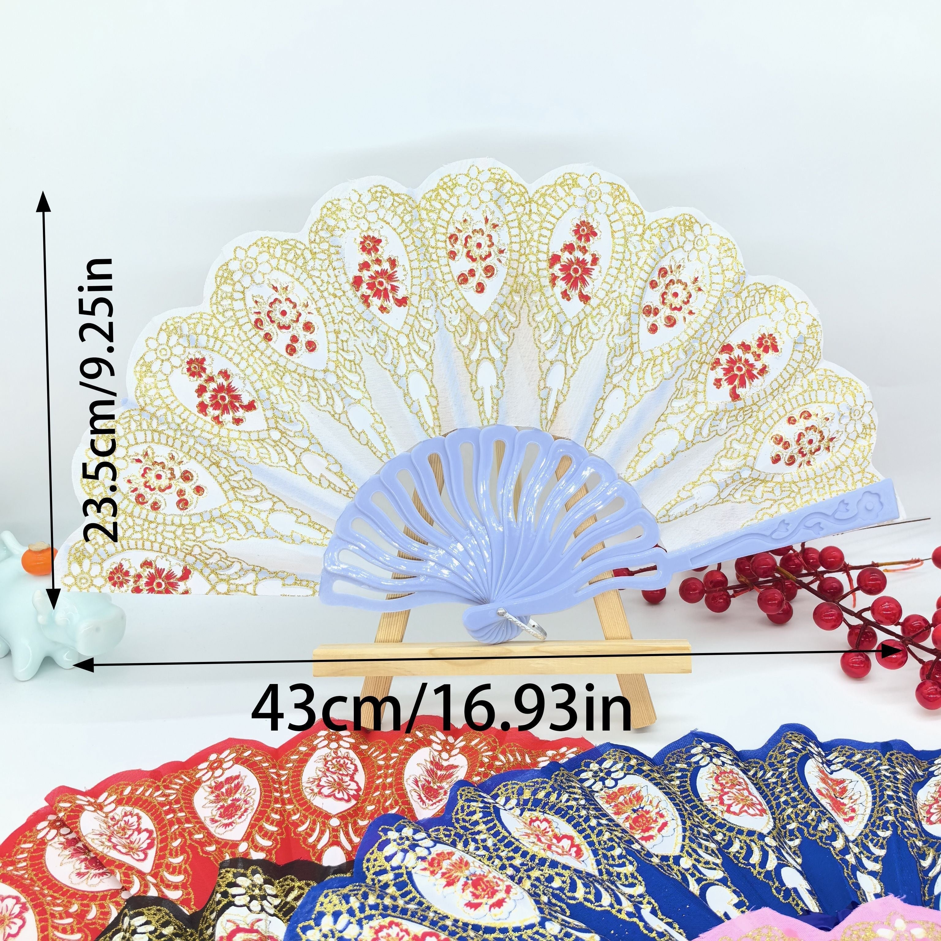 Ladies Folding Fans for Dance Performance, Carved Summer Fans, European Style