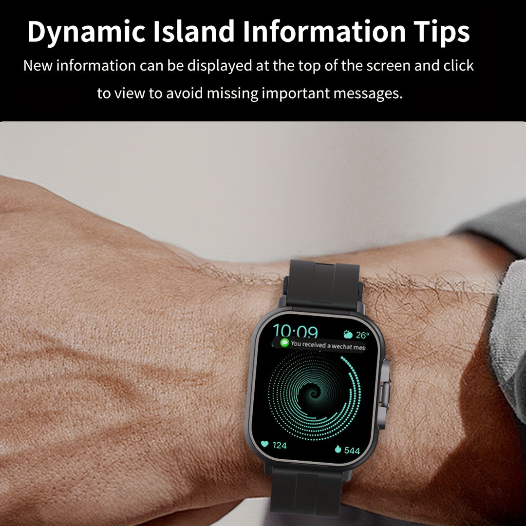 Wireless Smartwatch and Earphones with Silicone Strap 2-in-1 Fitness Tracker