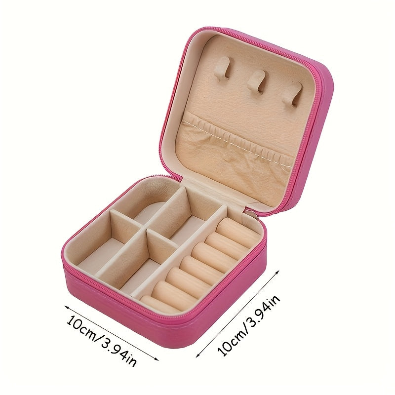 Mini Portable Jewelry Storage Box for Travel and Organization