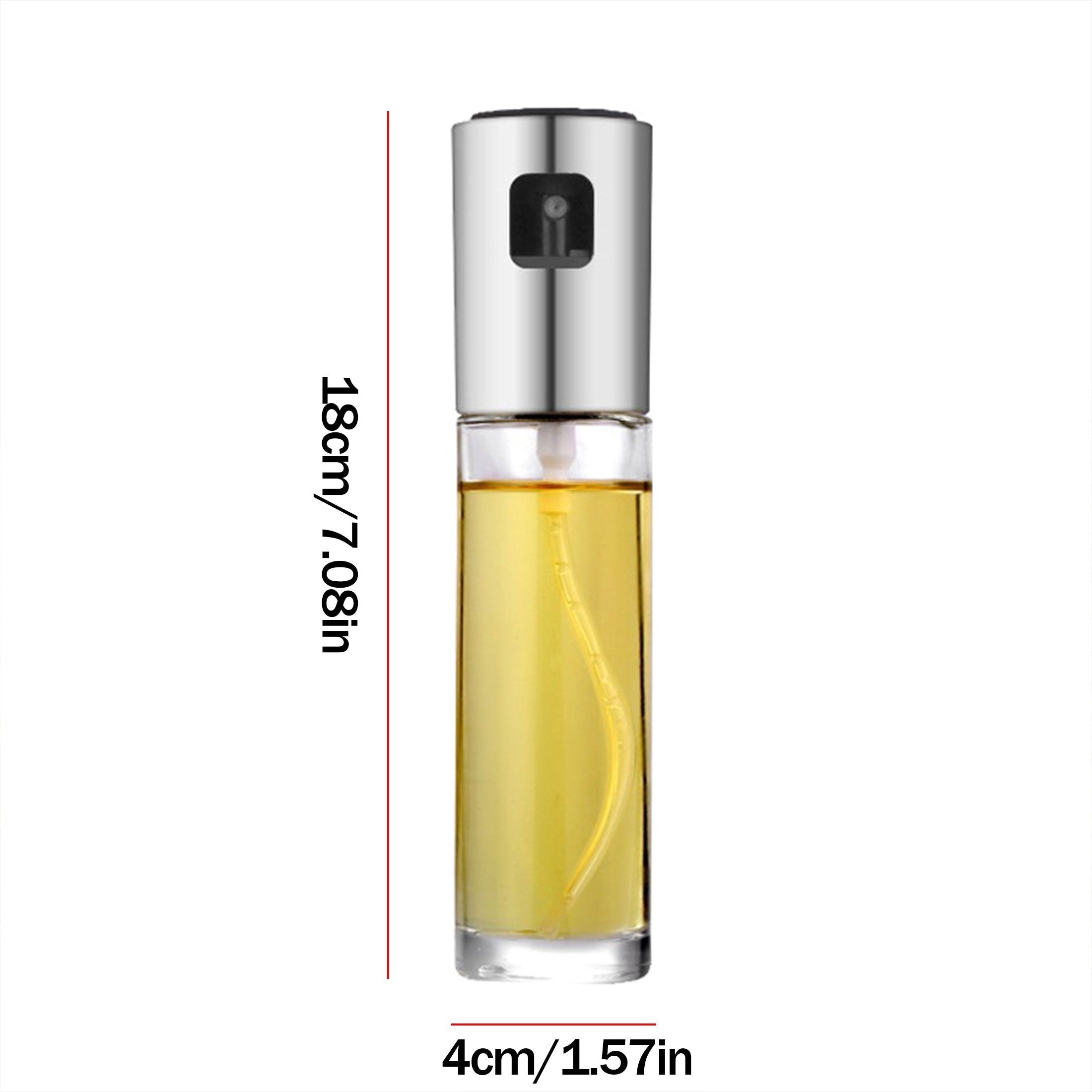 Glass Oil Spray Can for Kitchen Use, Fine Press Spray, Suitable for Sauces and Spices