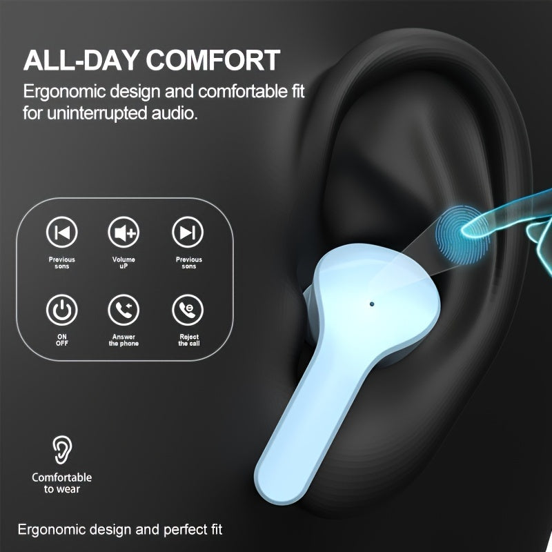 Wireless TWS Earbuds with Touch Control Noise Cancelling Voice Calls High-Fidelity Stereo