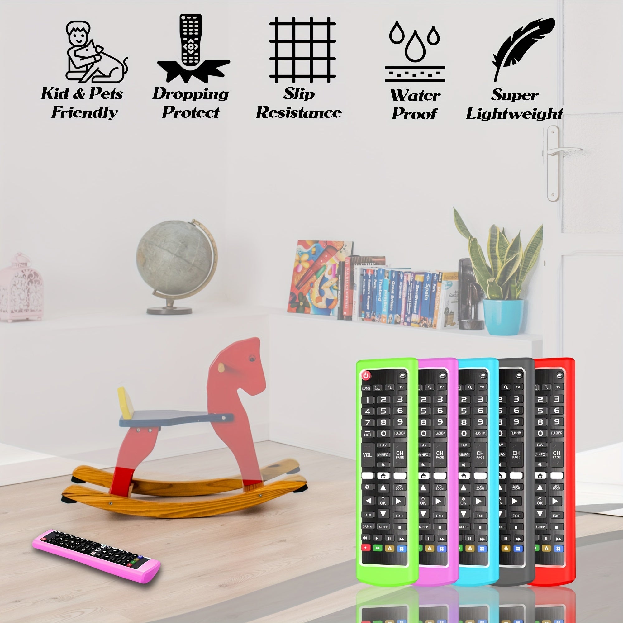 Silicone Remote Control Cover for Smart TV Remote Durable Non-Slip Easy to Install