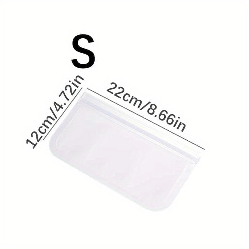 Leakproof Reusable Food Storage Bags Silicone Plastic Ziplock for Snacks Fruits Vegetables