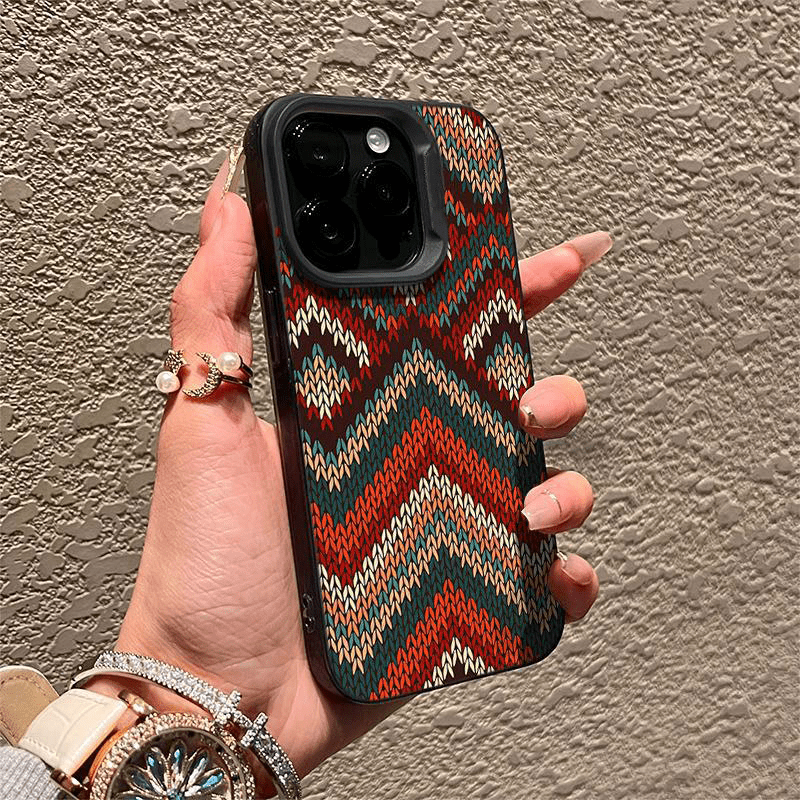 Funda protectora de TPU con patrón de estilo bohemio para iPhone 16 Pro Max y modelos inferiores, anticaídas, a prueba de golpes, con soporte