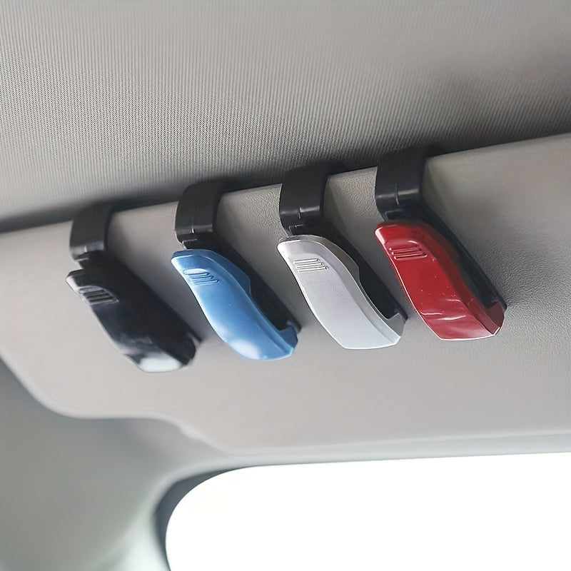 Car Visor Glasses Holder Clip ABS Resin Black Blue White Red Vehicle Organizer