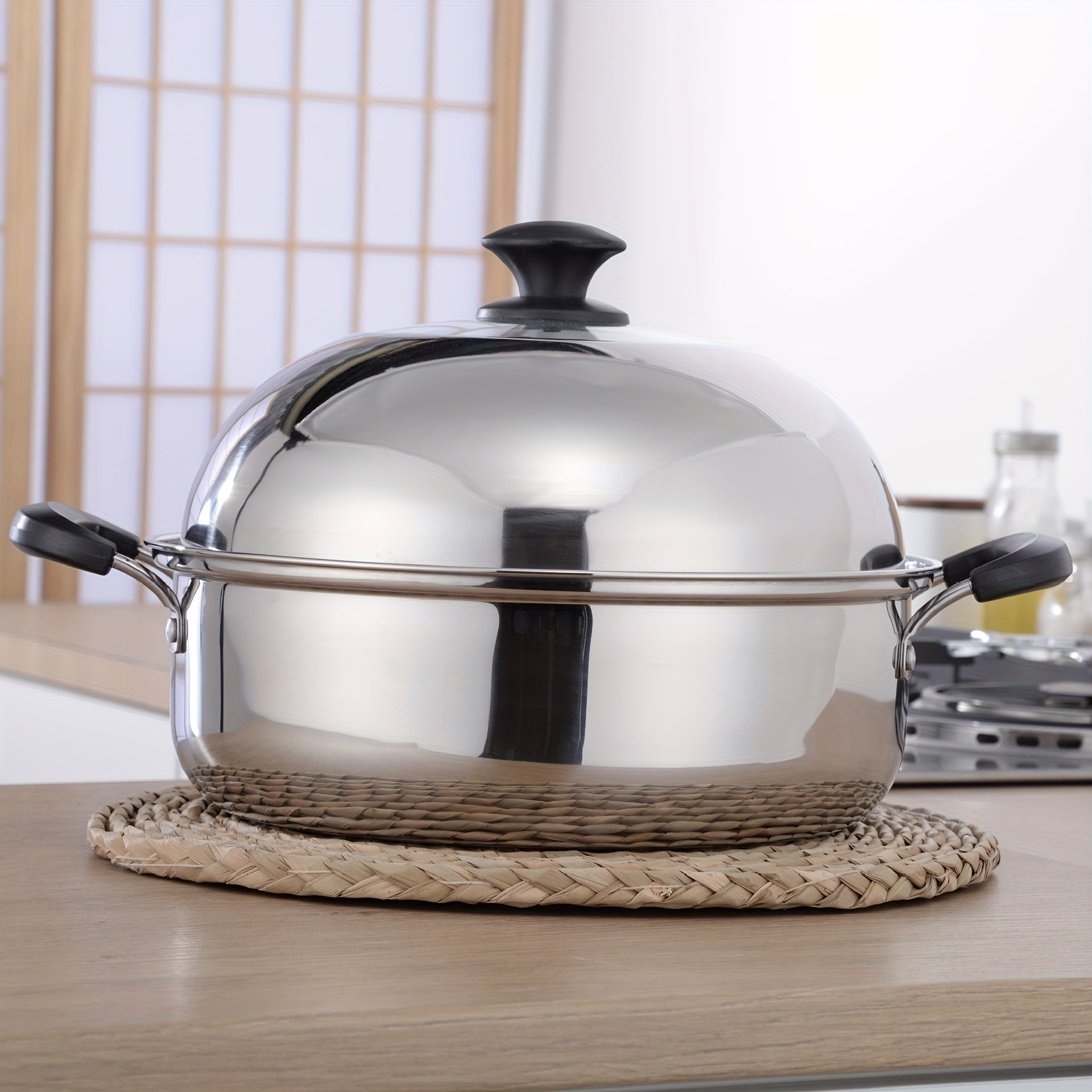 Stainless Steel Steamer Pot for Home Cooking Suitable for Electric and Gas Stoves
