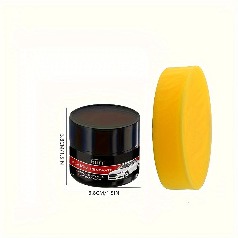 Restaurador de plásticos para interiores de coche y brillo para neumáticos, cera para reparación de arañazos