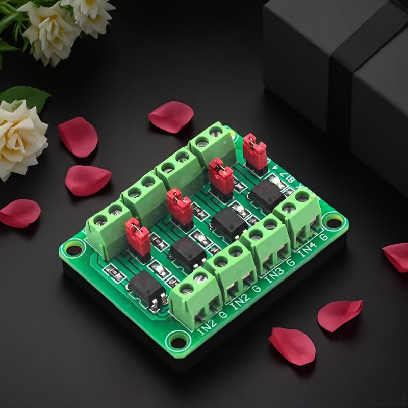4-Way Optocoupler Voltage Isolation Board 3.6-24V High Power MOSFET Driver Pulse Signal Up to 4KHz
