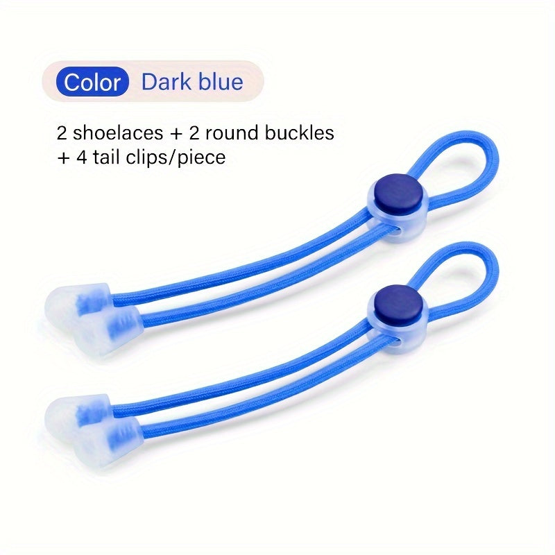 Unisex Elastic No-Tie Shoelaces with Adjustable Buckles for Sneakers