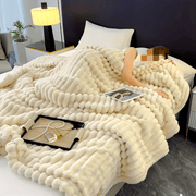 Heavy-Duty Double-Sided Imitation Rabbit Fur Blanket for Cold Weather