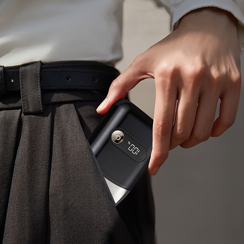 Aluminum foil shaver with LED display USB rechargeable dual blade portable for beard trimming travel