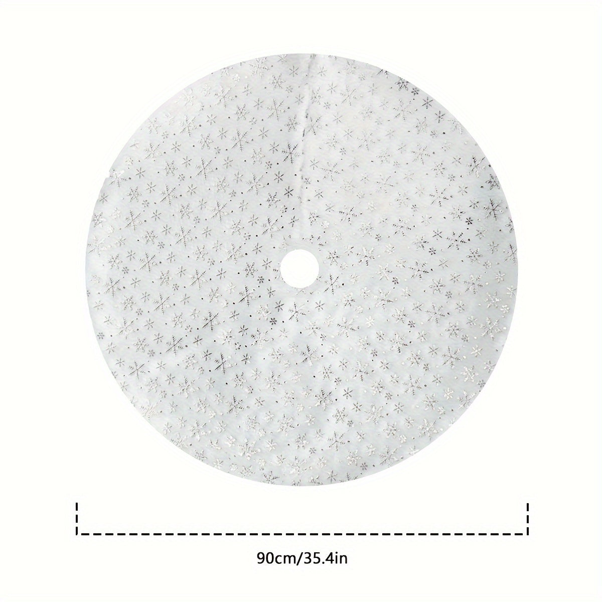 Qicai Xiaolu Luxurious White Christmas Tree Skirt bilan Rojdestvo bezaklaringizga hashamat qo'shing. Bir nechta o'lchamlarda mavjud bo'lgan ushbu daraxt etagi go'zal oltin/silver qor to'pi dizayni va soxta quyon junidan qirralarga ega. Uy uchun mukammal.