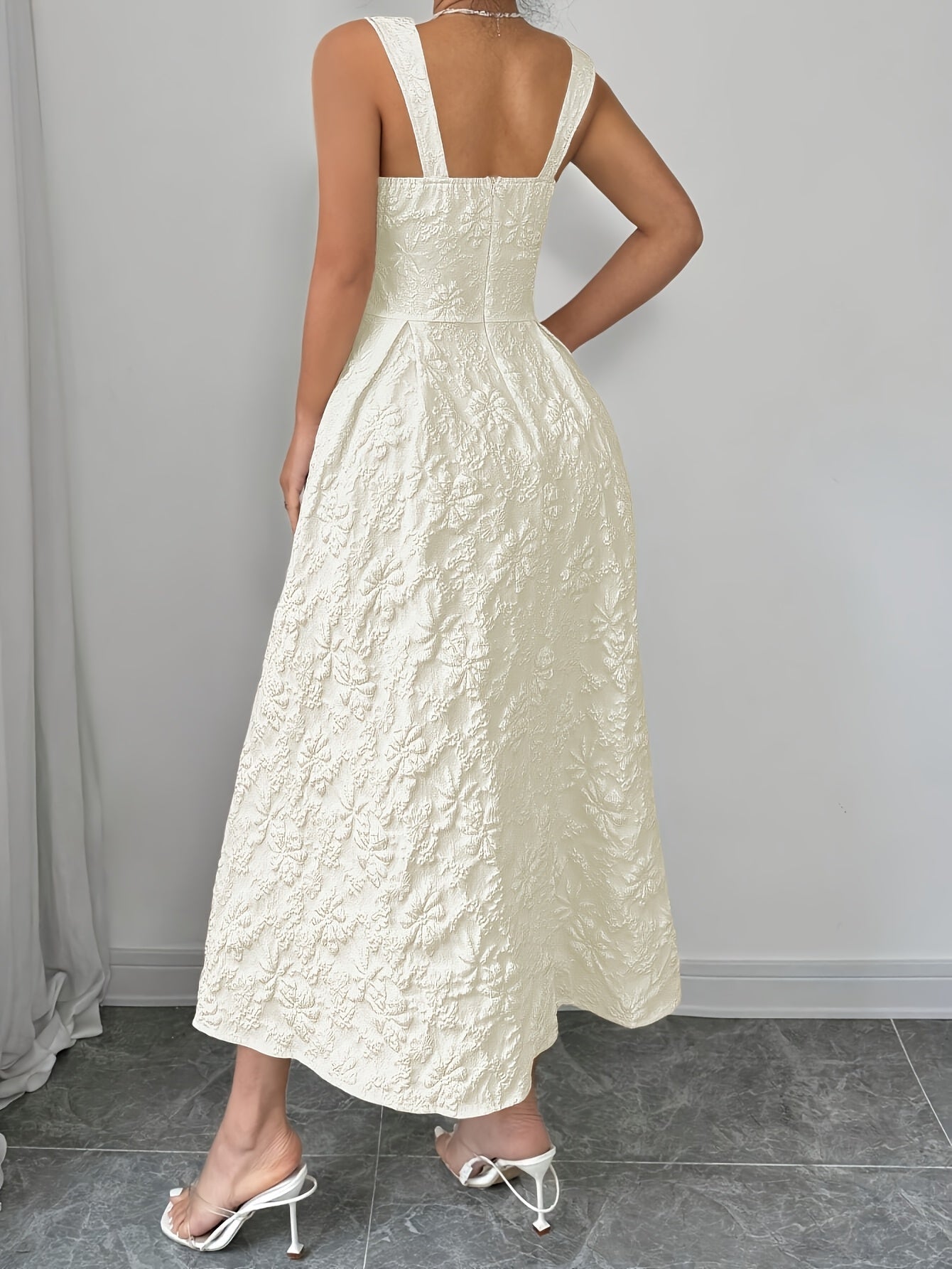 Women's Off the Shoulder A-Line Dress Solid Polyester Spring Fall Elegant