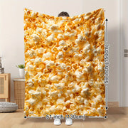 Soft Cozy Popcorn Flannel Throw Blanket for Napping Camping Travel Home Decor