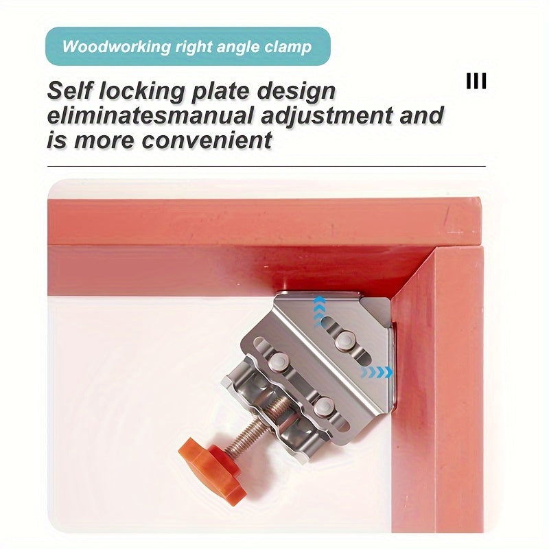 Burchakli vintli rostlash uchun sozlanadigan zanglamaydigan po'latdan yasalgan qisqichcha, apelsin tutqichli