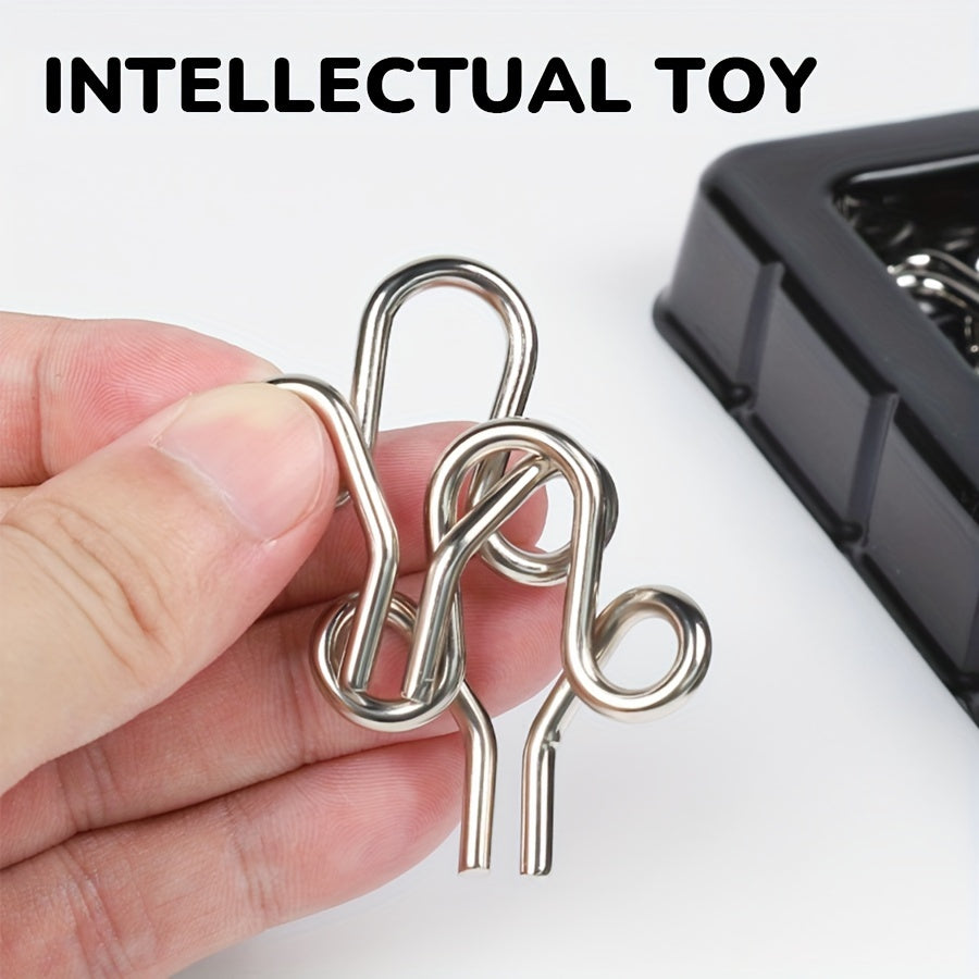 40 anillos de rompecabezas Juego de ingenio para prueba de coeficiente intelectual y rompecabezas para mayores de 3 años