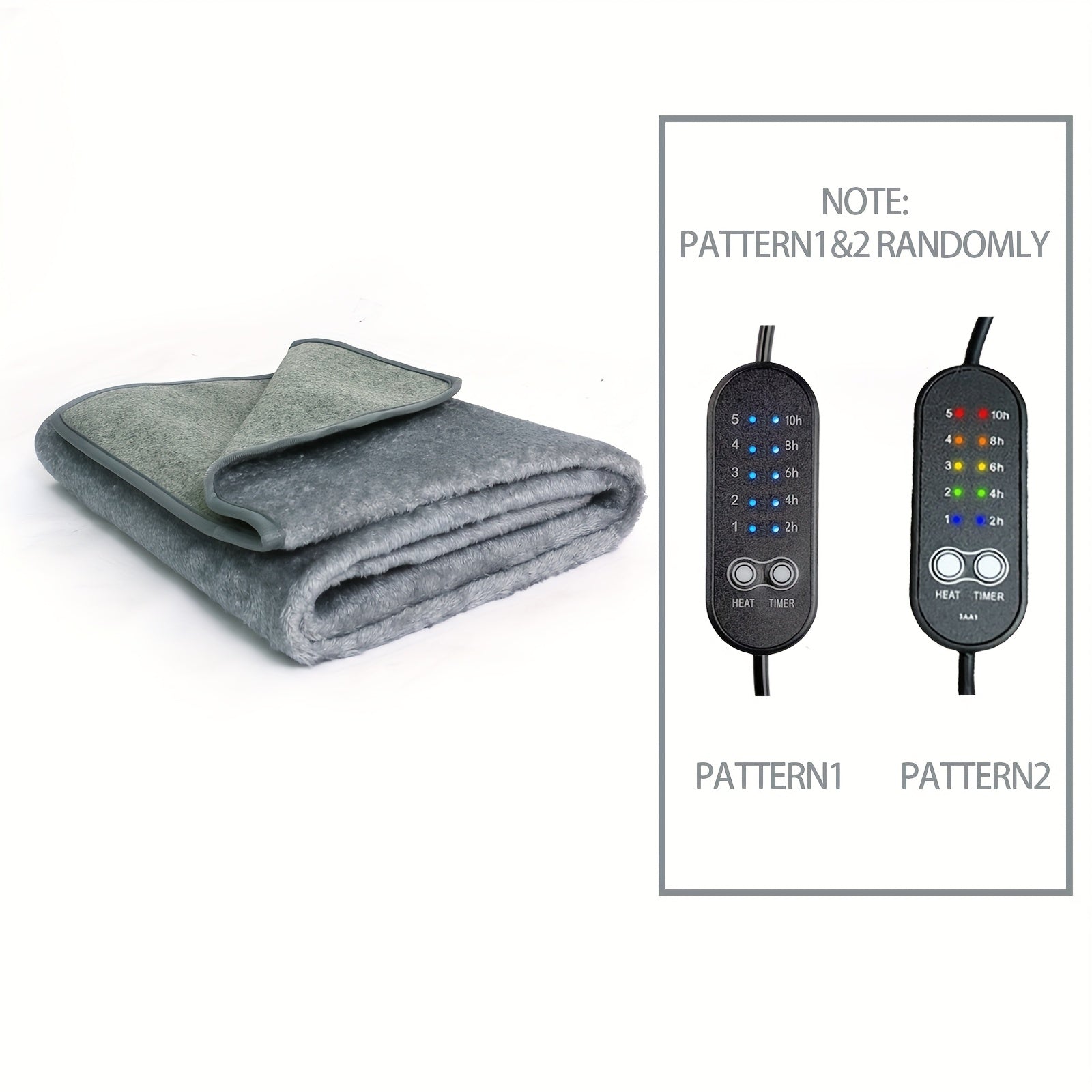 Manta eléctrica con temporizador y control de temperatura para cama individual o doble