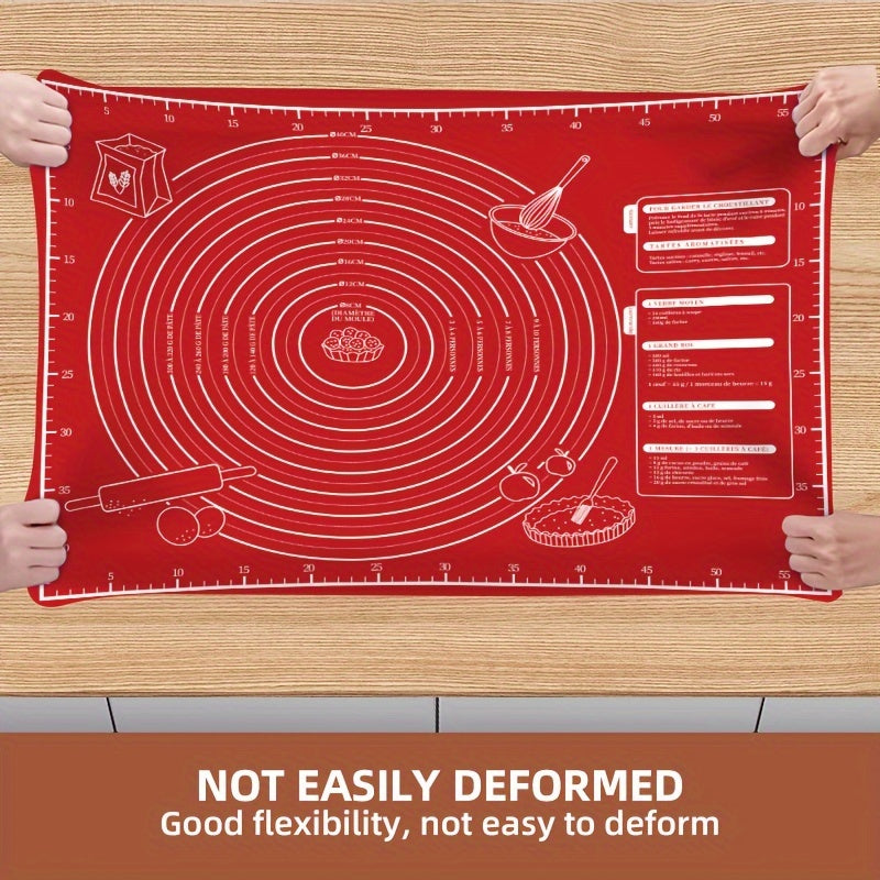 Non-Stick Baking Mat with Measurements, Food-Safe Kneading Board for Dough