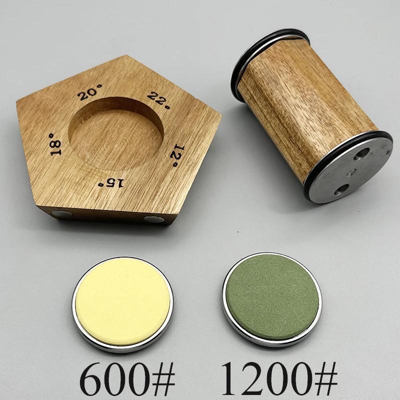 Набор точилок для ножей из алмазной наждачной бумаги, 5 углов, магнитный держатель, кухня