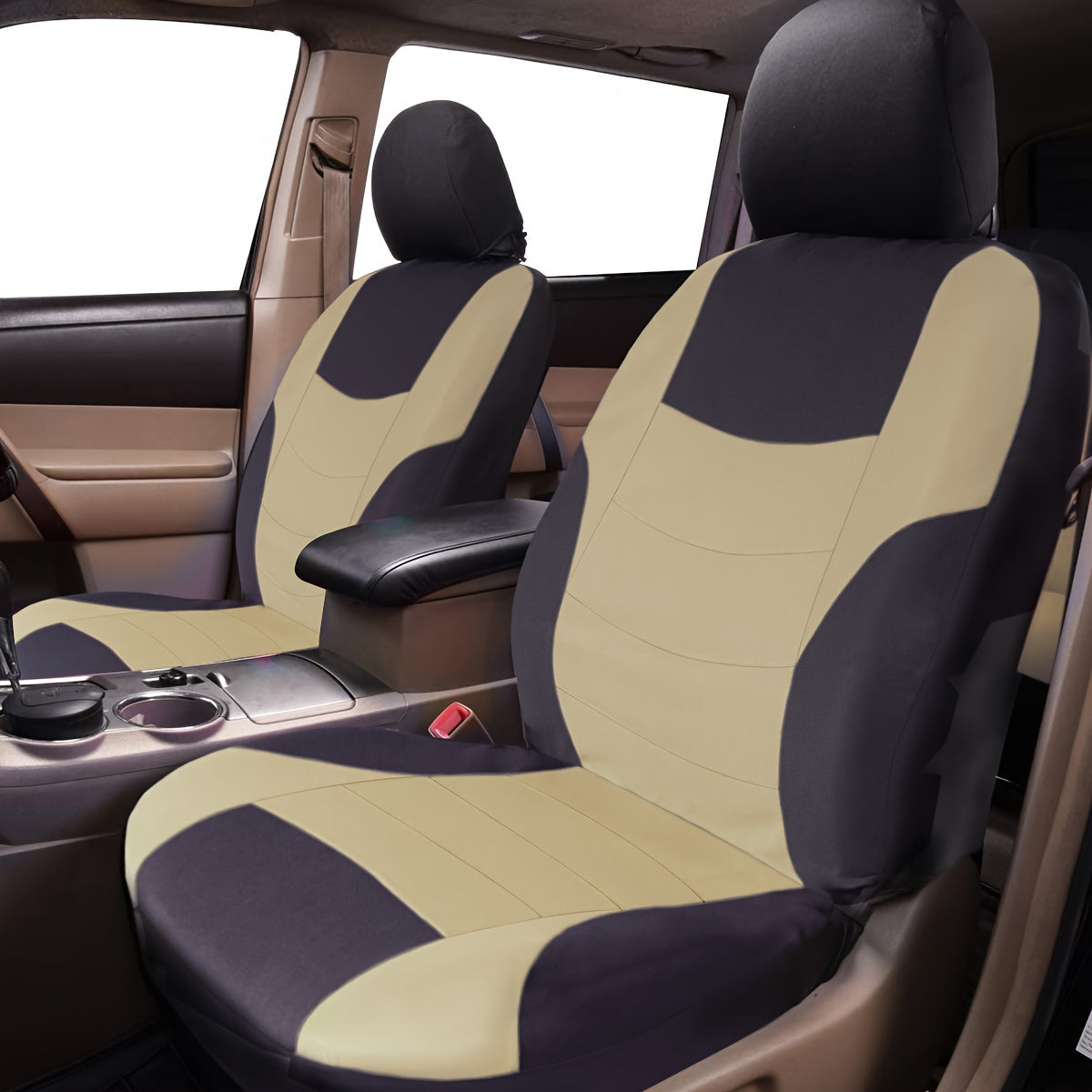 Breathable Polyester Car Seat Cover Set with Sponge Filler Universal Fit for All Seasons