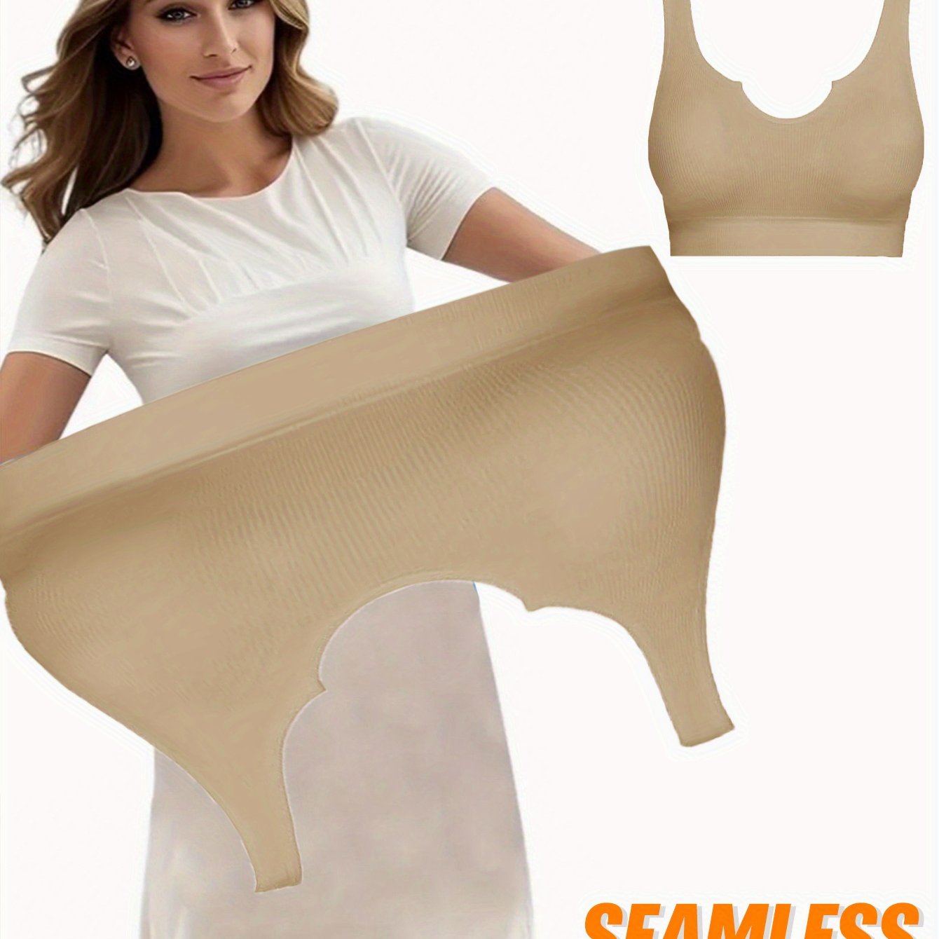 Women Seamless High Elasticity Sports Bra Set Breathable Adjustable Straps