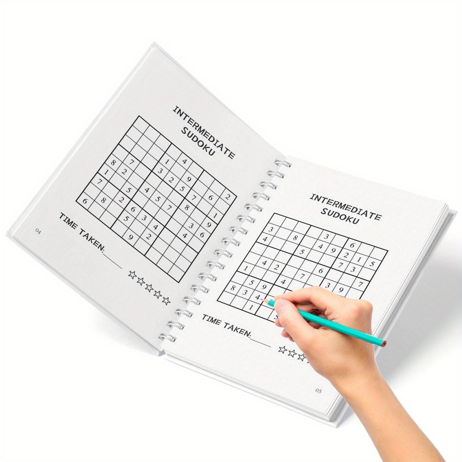 Sudoku Puzzle Book for Kids Ages 6-9 Intermediate Brain Teasers English 2024 Edition