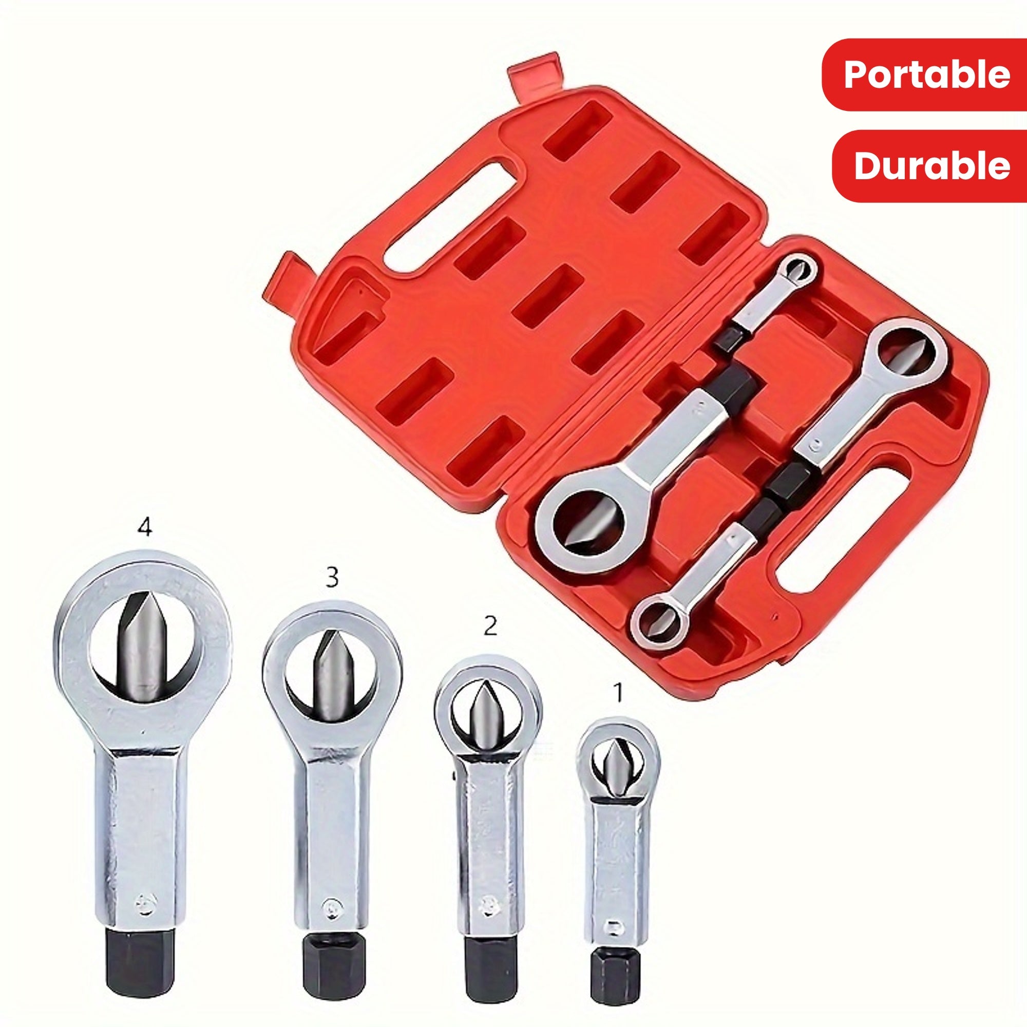 Набор инструментов для раскалывания гайок тяжелого типа 4-в-1 прочный портативный