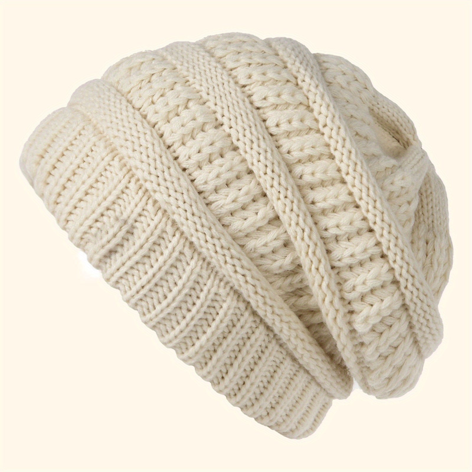 Slouchy Knit Winter Beanie Unisex Warm Hat for Cold Weather Holidays