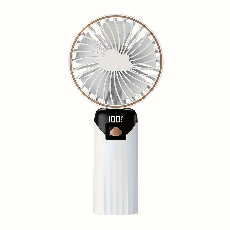 Rechargeable Wearable Fan with 5 Cooling Levels, Foldable, Portable for Travel and Home