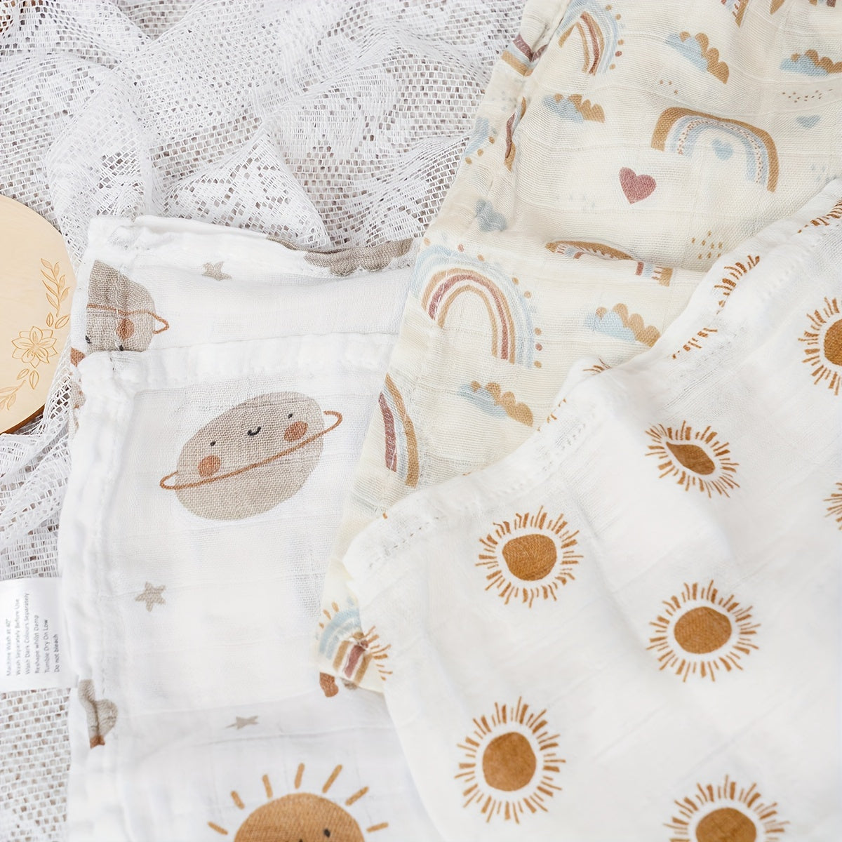 Baby Swaddle Blankets Bamboo Cotton Muslin for Newborns 0-3 Years