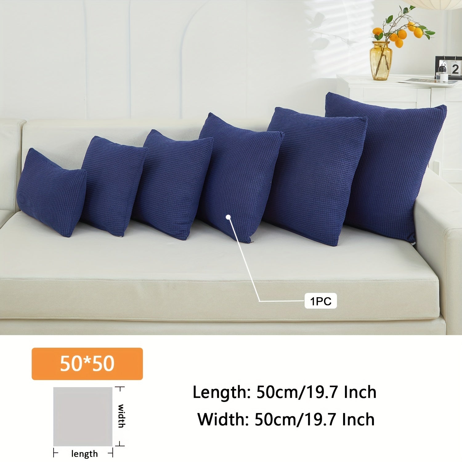 Наволочки из полиэстера и спандекса 45,72x45,72 см с молнией, моются в машине