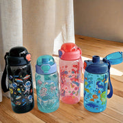 2 Pack 20oz Thermal Transfer Water Bottles with Cartoon Pattern and Handles for Home and Outdoor