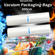 Two Pieces 3-Meter BPA-Free Vacuum Seal Bags for Food Preservation and Sous Vide