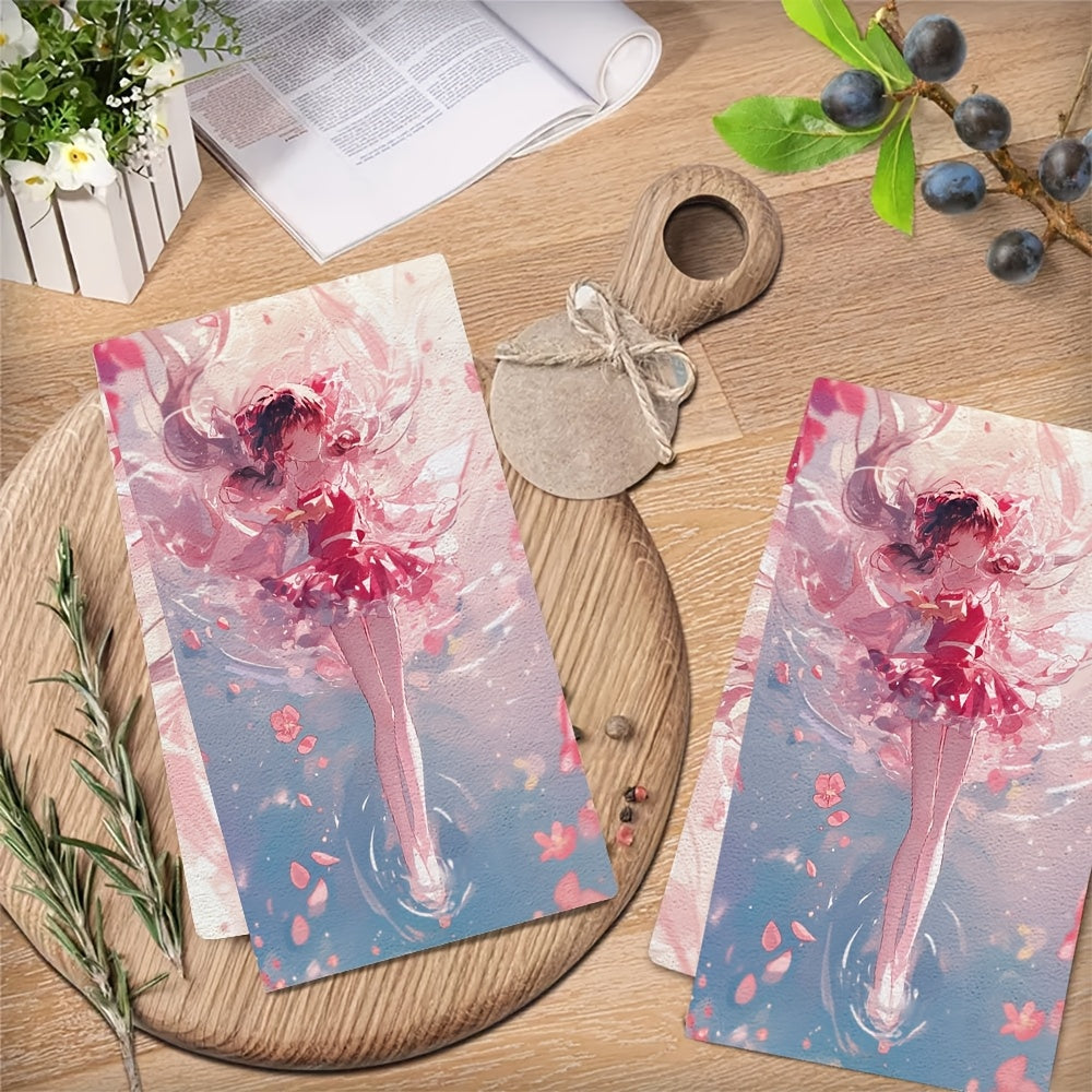 2 ta yumshoq oshxona sochiqlari to'plami, juda yaxshi o'ziga xoslik, idishlarni yuvish uchun mato, 40x60 sm