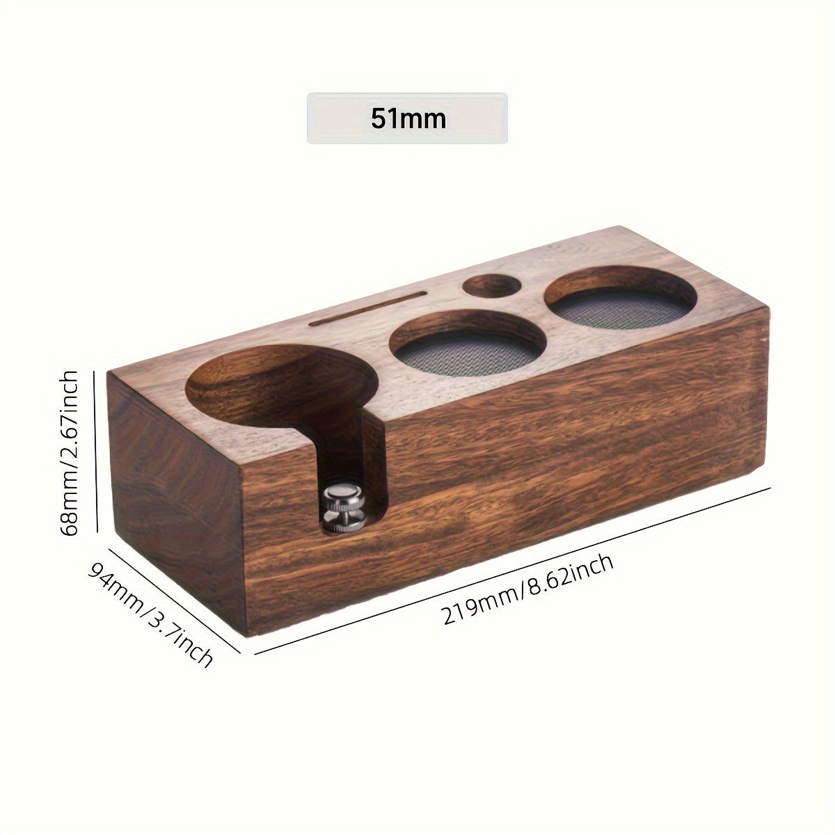 Wood Coffee Tamping Stand 51/58mm in Walnut or Beech for Espresso Accessories