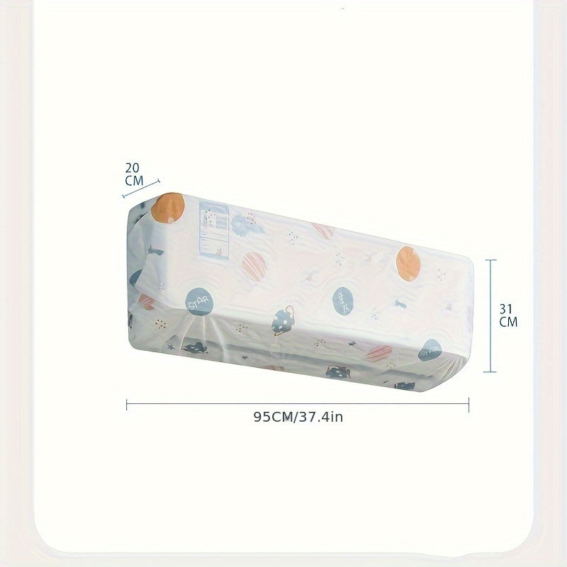 Set of 2 Leaf Pattern Plastic AC Dust Covers Wall-Mounted Indoor Protection