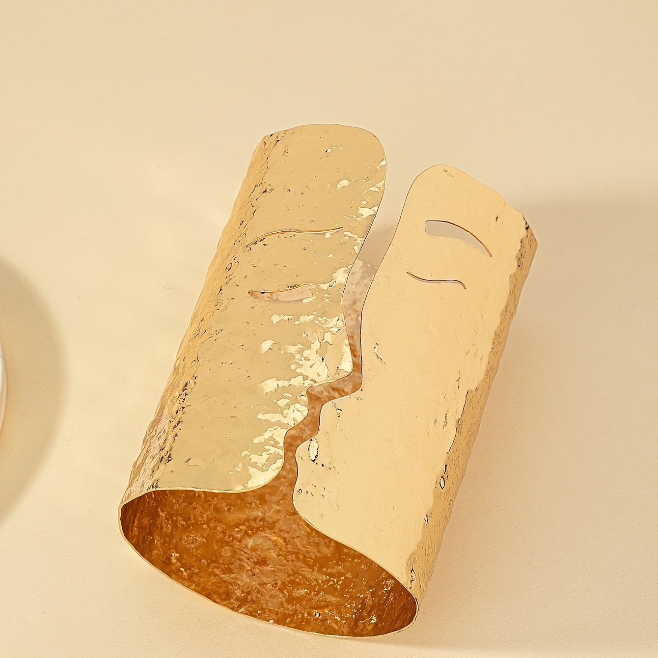 Open Iron Bangle with Elegant Face Design for Casual or Party Wear