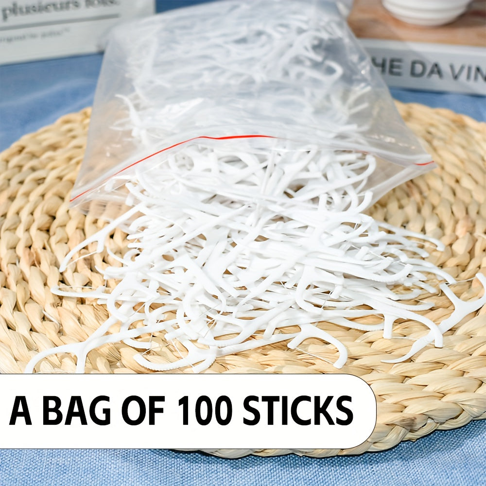 Dental Floss Pack of 100 or 500 Ultra-Fine Smooth Strong Unflavored Household Use