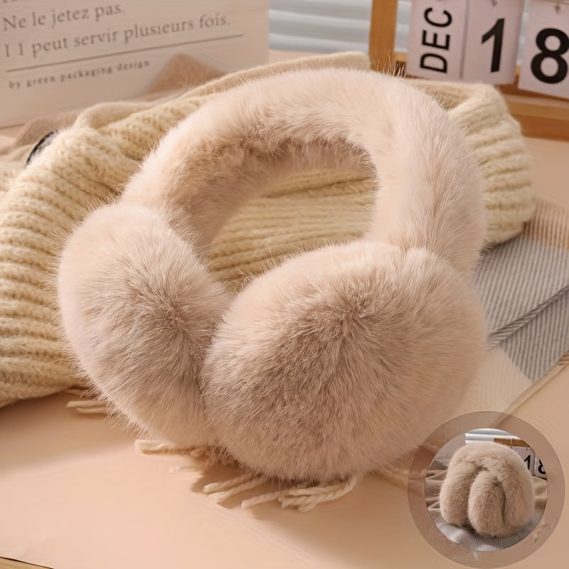 Women's Faux Fur Ear Warmer Headband for Cold Weather Outdoor Wear